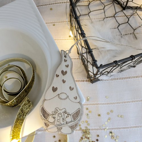 Déco de noël en bois petit lutin