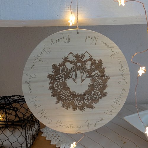 Décor de porte/mural - couronne de noël
