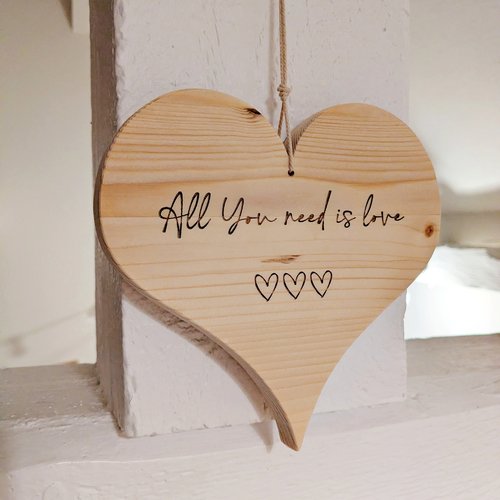 Grand coeur en bois