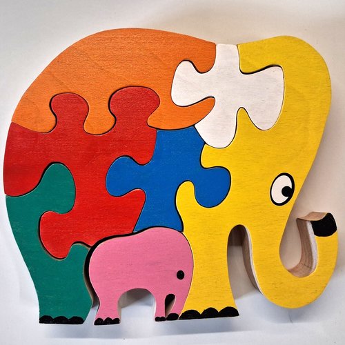 Puzzle elephant et petit