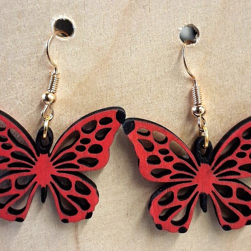 Boucles d'oreille en bois