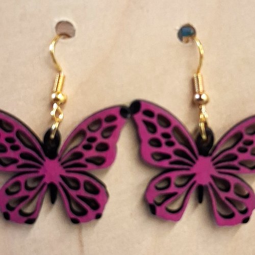 Boucles d'oreille en bois