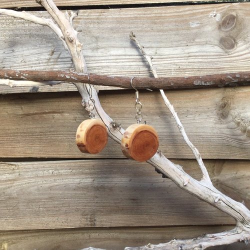 Boucles d'oreilles en bois
