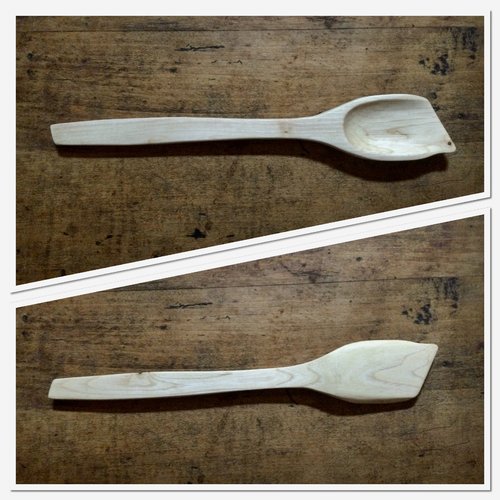 Cuillère spatule, grand format, en bois