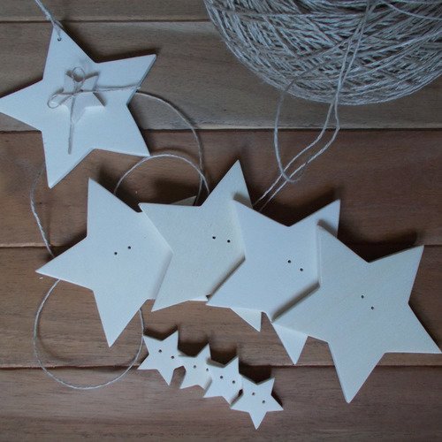 Kit étoiles de noël - etoiles décoratives à décorer