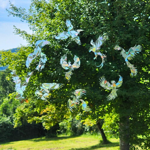 Sun catcher sticker phénix phœnix oiseau mythique légendaire dragon créature fantastique attrape soleil autocollant