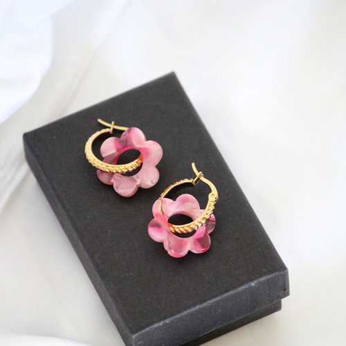 Boucles d'oreilles garance