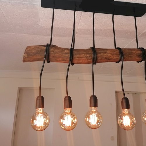 Lustre en bois flotté, suspension luminaire en bois flotté, lampe suspendue  contemporaine, lampe de plafond, éclairage - Un grand marché