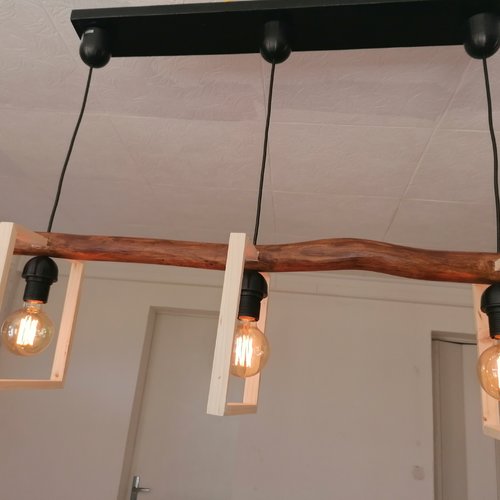 Suspension Bois Flotté DRIFTWOOD SP6 Ideal Lux 180922