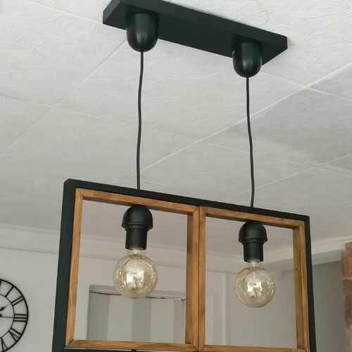 Lustre en bois, suspension luminaire en bois, lampe suspendue contemporaine, lampe de plafond, éclairage, artisanal