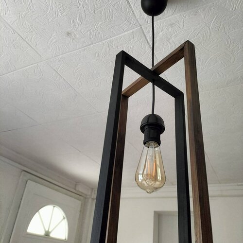 Lustre lana en bois, suspension luminaire en bois, lampe suspendue contemporaine, lampe de plafond