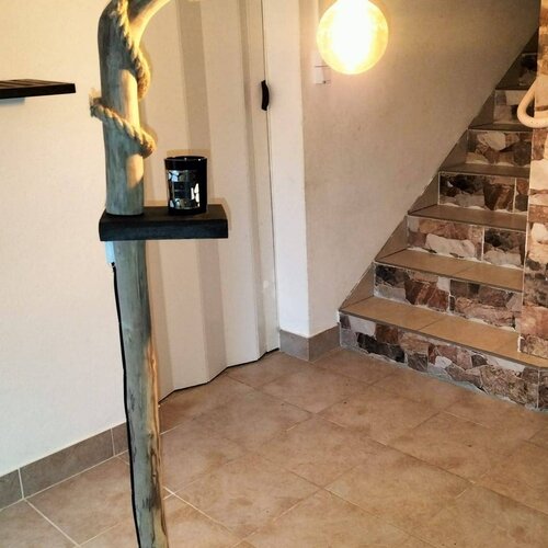 Lampadaire bois flotté, lampe à pied bois flotté, lampe fait main, lampadaire artisanal