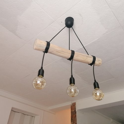 Lustre en bois flotté, suspension luminaire en bois flotté, lampe suspendue  contemporaine, lampe de plafond - Un grand marché