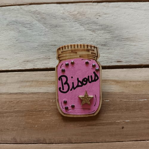 Broche bocal bisous