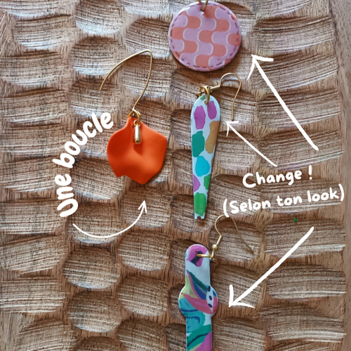 Boucles d'oreilles interchangeables × 3
