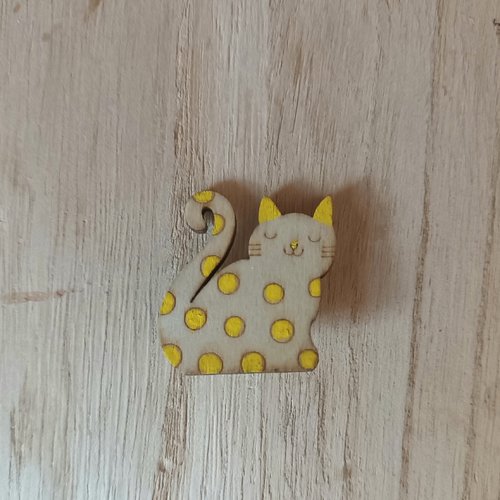 Broche chat à pois
