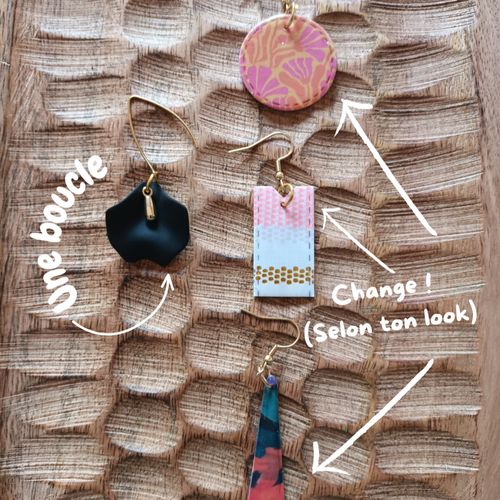 Boucles d'oreilles interchangeables ×3