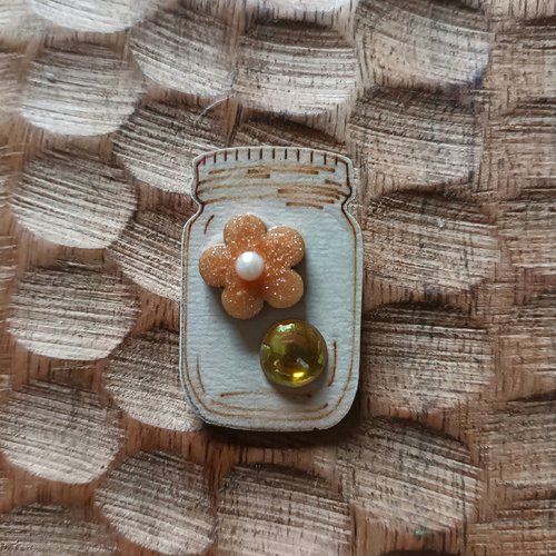 Les broches bocal fleur