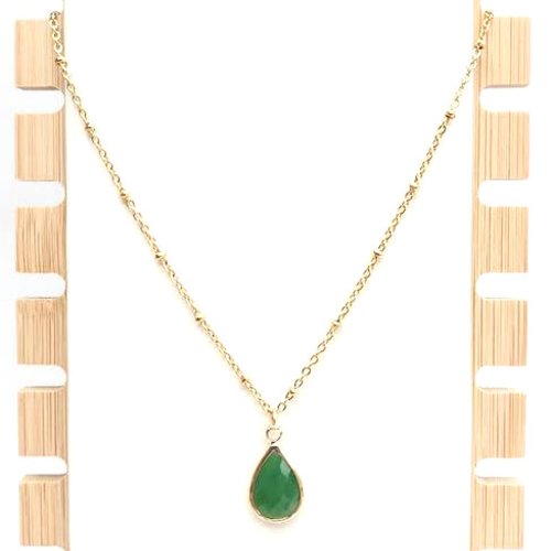 *collier zoé vert/doré*