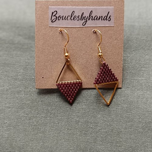 Boucles d'oreilles triangle inversé