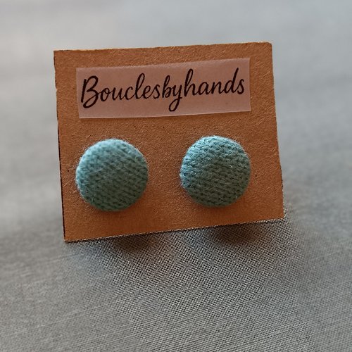 Puces oreilles bouton en tissus