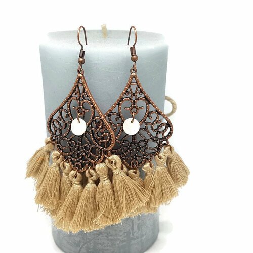 Boucles d'oreilles boho ethnique