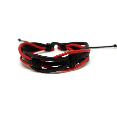 Bracelet rouge et noir