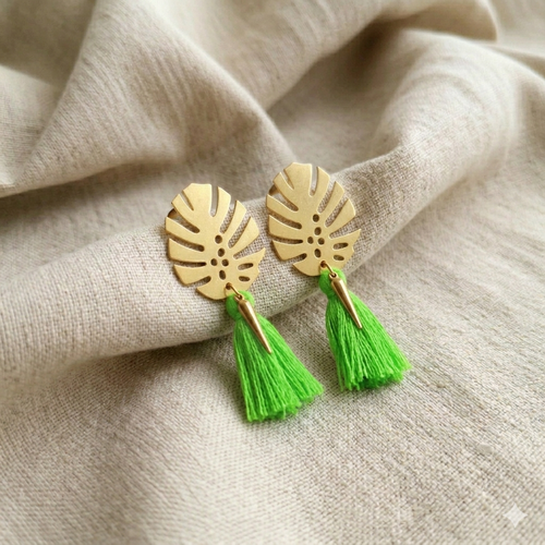 Boucles d'oreilles tropicales
