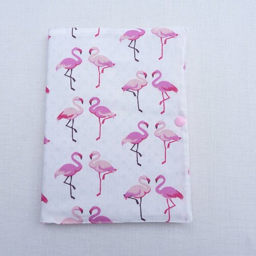Protège carnet de santé bébé fille &quot;flamants rose&quot;