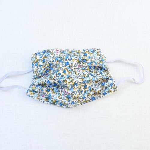 Masque enfant de protection lavable coton adulte femme ou enfant fille elastique réversible original