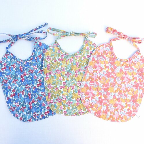 Lot de trois bavoirs fille bébé original 0/12 mois &quot;babyshower » liste de naissance