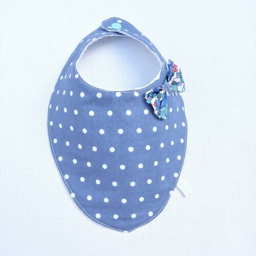 Bavoir fille foulard original 0/12 mois &quot;pois/wiltshire&quot;