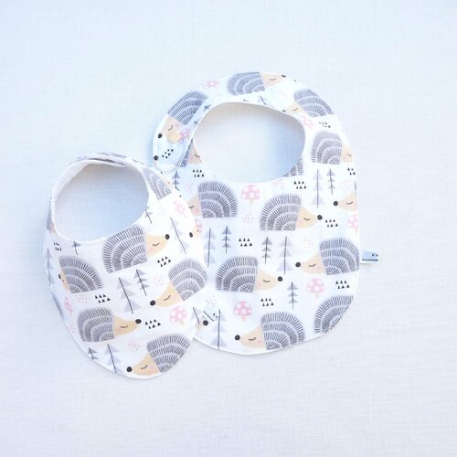 Duo bavoirs 0/12 mois « lalie »  fille cadeau naissance original