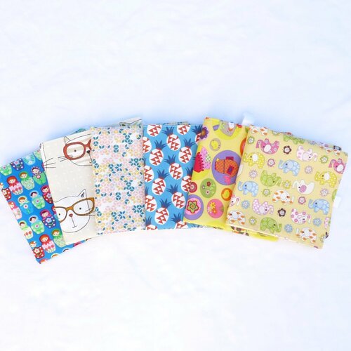 Serviette de table 30x30 cm cantine maternelle nounou original au choix doublé nid d’abeille zéro déchet écologique