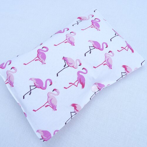 Pochette à couches et à lingettes bébé fille flamant rose