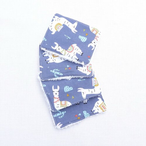 Ensemble 4 lingettes/cotons écologique bébé  « tino » liste de naissance