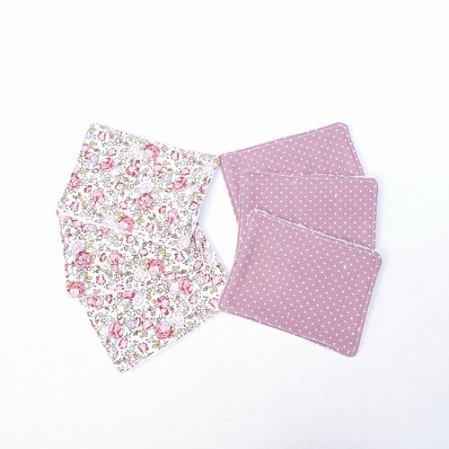 Ensemble 6 lingettes/cotons bambou écologique bébé fille soin de soi liberty betsy orignal liste naissance zéro déchet lavabl