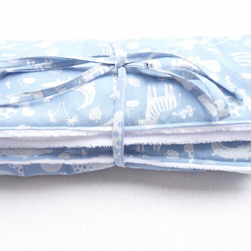 Couverture bébé naissance 70cmx 90 cm original minky/coton naissance garçon