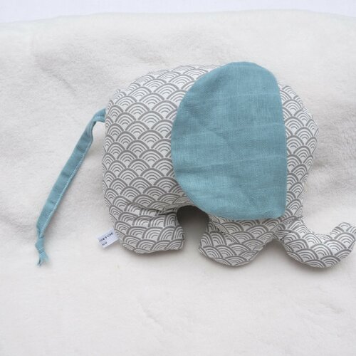 Doudou peluche elephant bebe original cadeau naissance noel  décoration chambre bebe