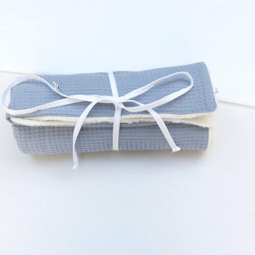 Couverture bébé garçon naissance 70cmx 90 cm original nid d’abeille minky liste de naissance