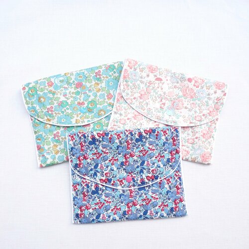 Pochette couches et lingettes maman enfant bébé original  liberty betsy langer lingerie masques