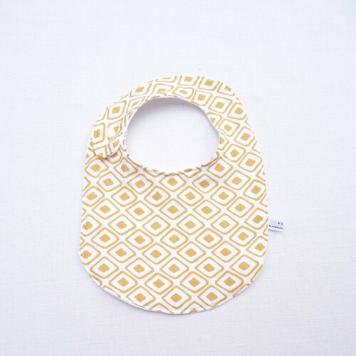 Bavoir bébé 0/12 mois  cadeau naissance original en lange double gaze liste de naissance