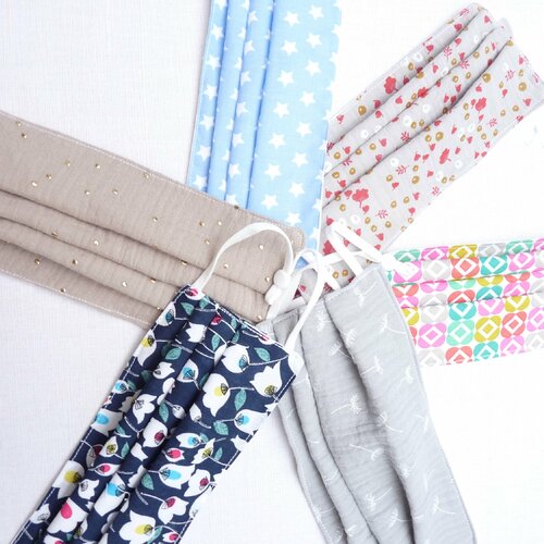 Masque femme lavable réglable adulte au choix