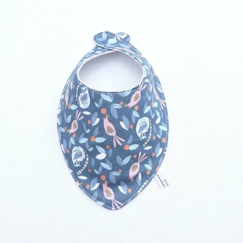 Bavoir foulard original 0/12 mois cadeau naissance fille « agathe »