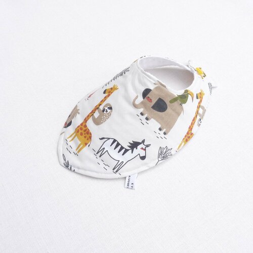 Bandana bavoir foulard 0/ 12 mois « savane » liste de naissance bébé  cadeau naissance original