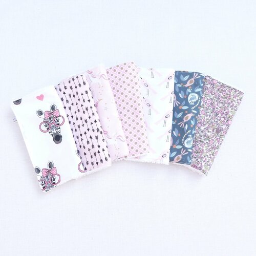 Au choix maxi lingettes /cotons écologique bébé fille soin de soi zéro déchet  liste de naissance 20x20 cm