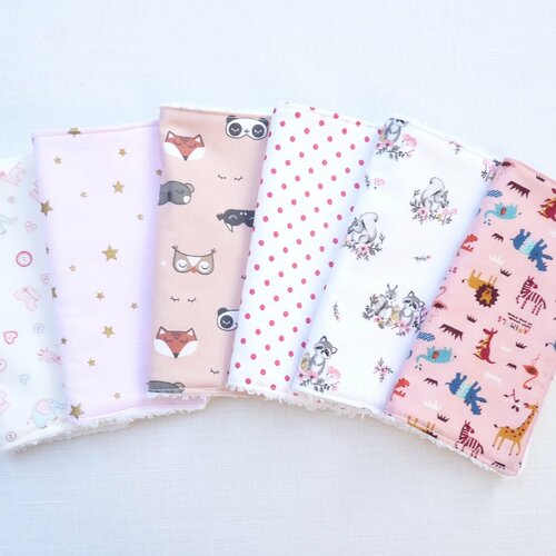 Au choix maxi lingettes /cotons écologique bébé fille soin de soi zéro déchet  liste de naissance 20x20 cm