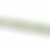 X1 mètre lanière cuir plat vert imprimé fleurs blanches 5mm
