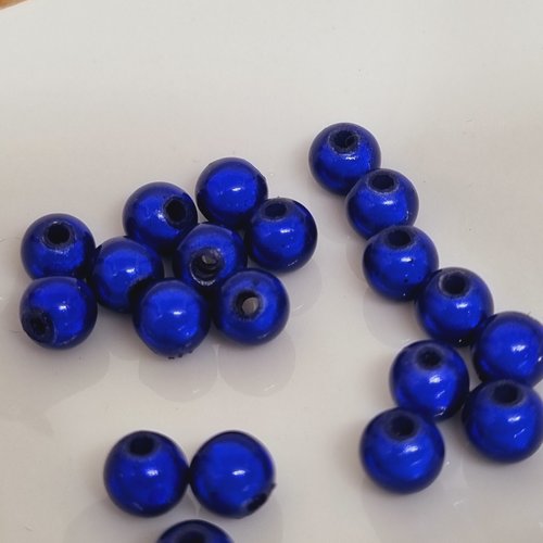 Perle magique bleu nuit 8mm - lot de 20