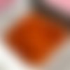 Perles de rocaille orange aspect mat 4 mm  - lot de 12 gr